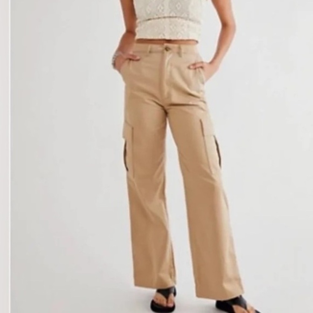 BOYISH cobain wide leg cargo pants NWT tan 29